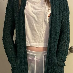 Green Pacsun open-front cardigan with pockets